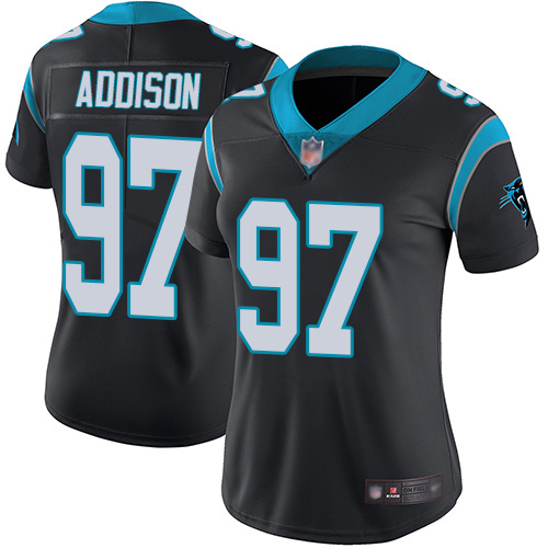 Carolina Panthers Limited Black Women Mario Addison Home Jersey NFL Football #97 Vapor Untouchable